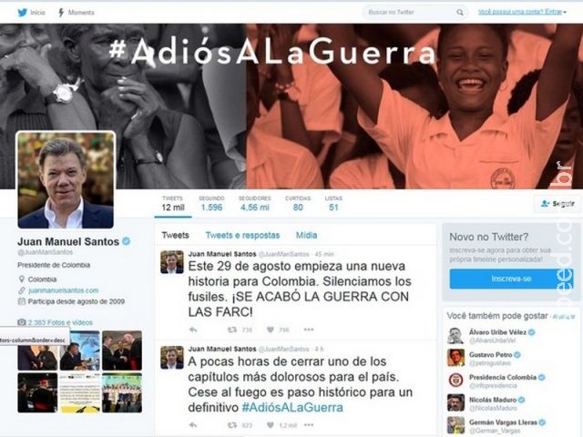 Começa cessar-fogo do governo colombiano e as Farc Começa cessar-fogo do governo colombiano e as Farc