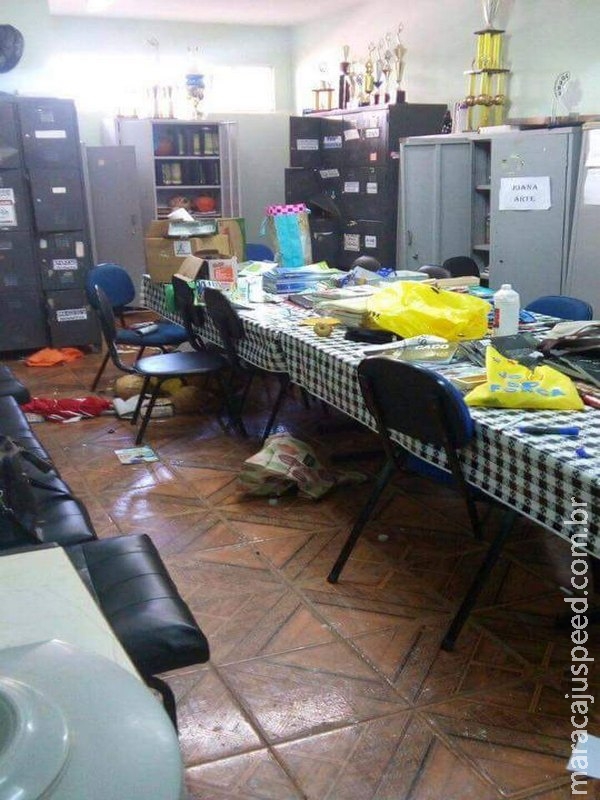 Maracaju: Bandidos furtam e destroem E. E. Lima de Figueiredo durante madrugada