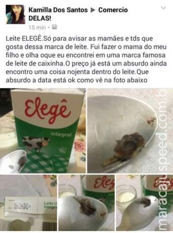 Mãe encontra "coisa nojenta" em leite comprado para filho de 3 anos Mãe encontra "coisa nojenta" em leite comprado para filho de 3 anos