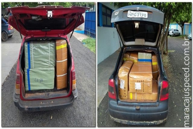 Maracaju: Polícia Militar apreende comboio de veículo com mercadorias contrabandeadas Maracaju: Polícia Militar apreende comboio de veículo com mercadorias contrabandeadas