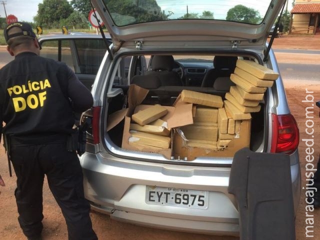 DOF intercepta 116 kg de maconha na região de Maracaju, que tinha como destino final a cidade de Sidrolândia