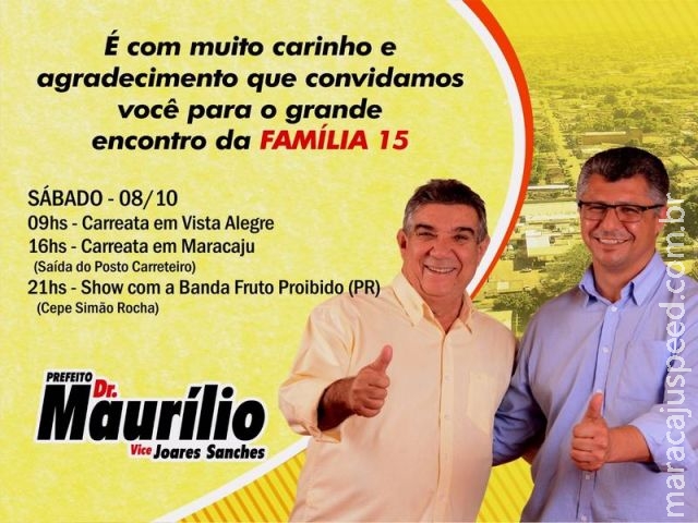 Maracaju: Carreata da Família 15 e Show da Família 15 acontecerá neste sábado