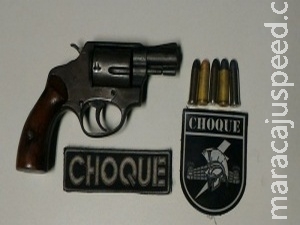 Ao checar denúncia, BPChoque prende homem por porte ilegal de arma Ao checar denúncia, BPChoque prende homem por porte ilegal de arma