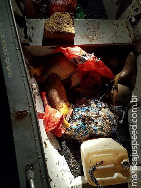 Pescadores abandonam barco com mais de 80 kg de peixes em cachoeira de MS