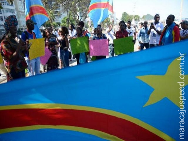 Refugiados do Congo fazem ato em Copacabana para pedir paz em seu país Refugiados do Congo fazem ato em Copacabana para pedir paz em seu país