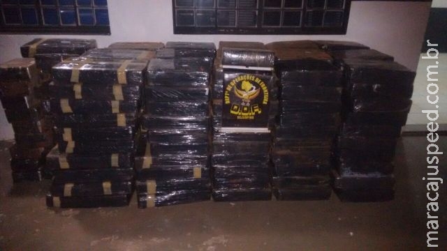 Mais de 1,5 tonelada de maconha é apreendida ao sair da fronteira