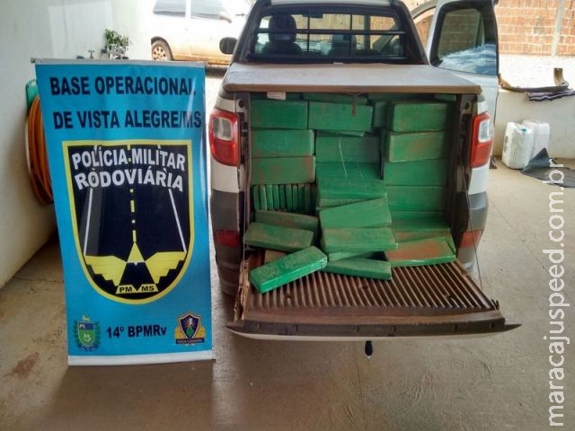 Maracaju: PRE BOP Vista Alegre apreende mais de 600 kg de maconha em pick-up strada