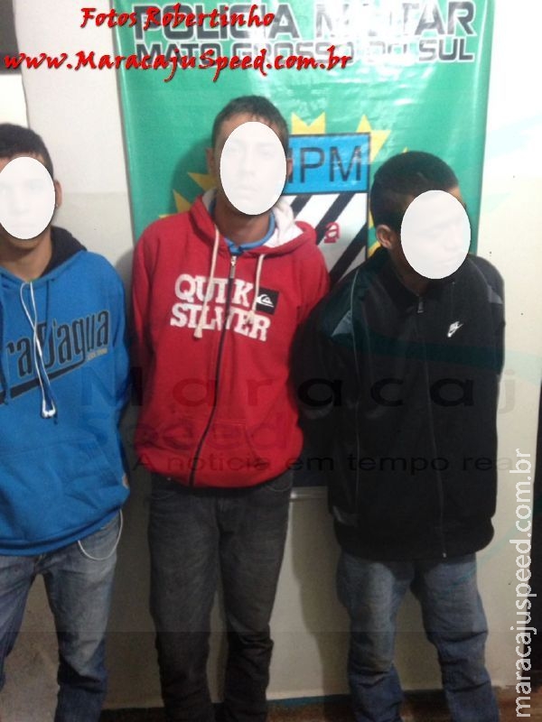 Maracaju: PM aborda trio moradores da cidade de Dourados que estava em posse de meio tablete de maconha