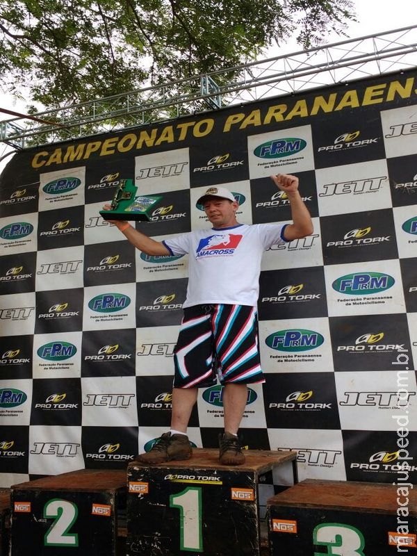 Piloto maracajuense Júnior Feitosa é campeão na categoria MX5 do Campeonato Paranaense de Motocross Piloto maracajuense Júnior Feitosa é campeão na categoria MX5 do Campeonato Paranaense de Motocross