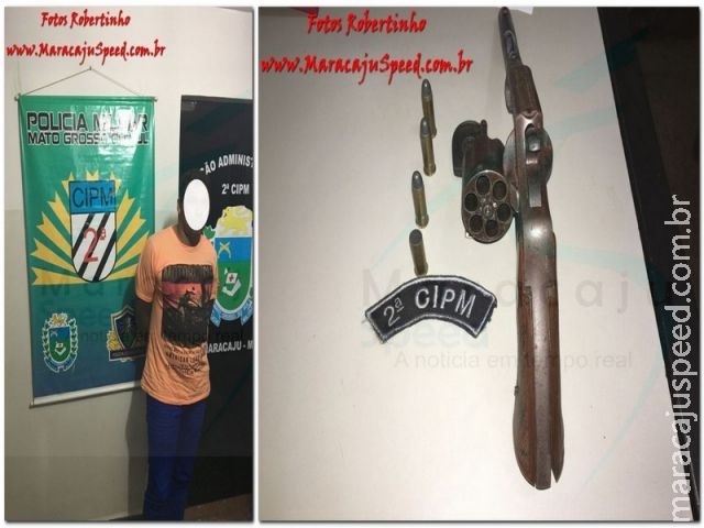 Maracaju: PM prende homem por disparo de arma de fogo e porte ilegal de arma de fogo Maracaju: PM prende homem por disparo de arma de fogo e porte ilegal de arma de fogo
