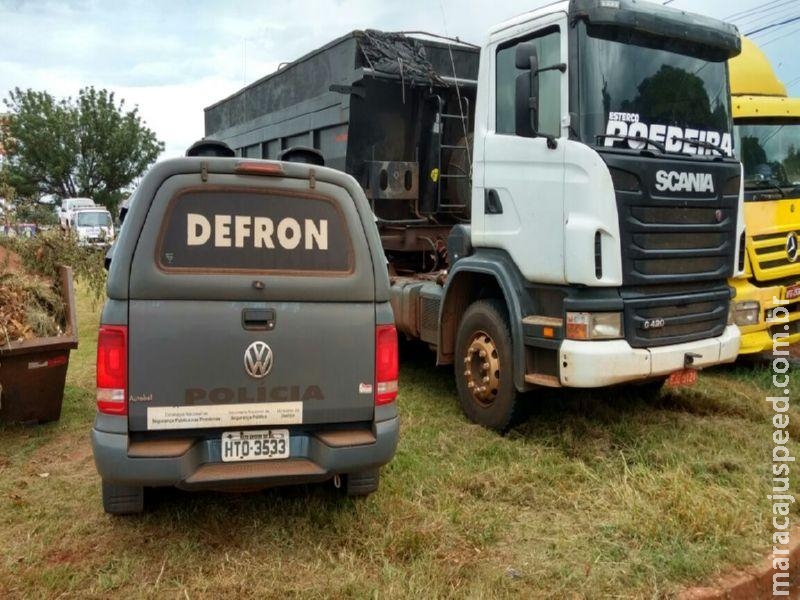 DEFRON recupera carreta furtada na MS-164 que liga Maracaju a Ponta Porã