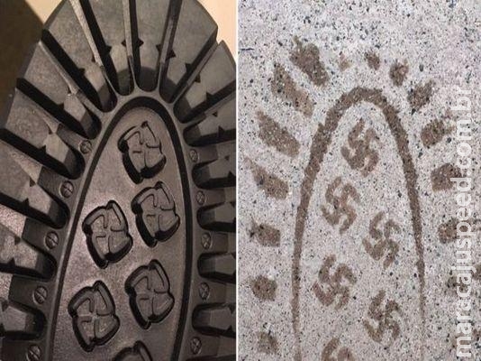 Fabricante faz recall de botas que deixam pegadas com suásticas Fabricante faz recall de botas que deixam pegadas com suásticas
