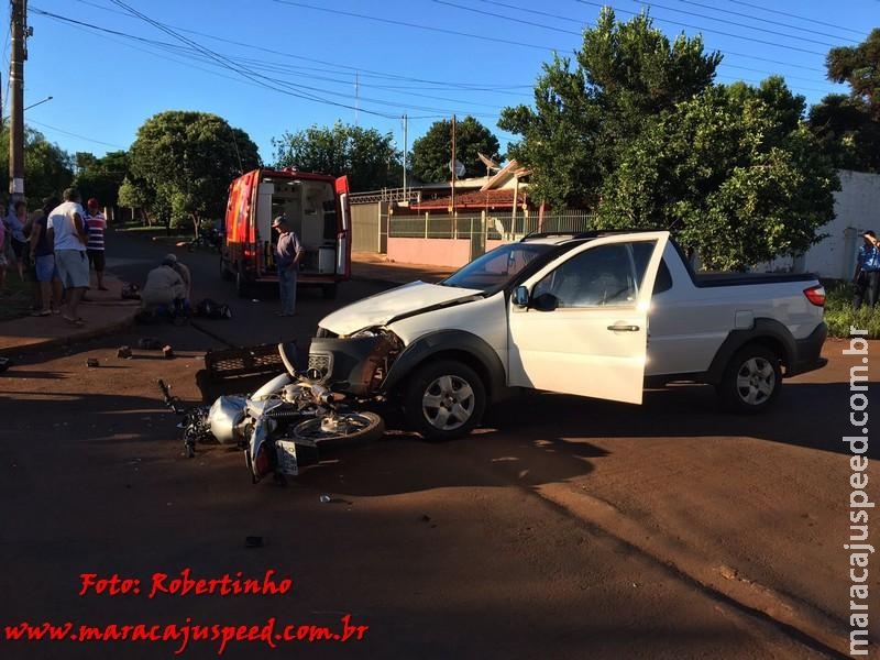 Maracaju: Jovem de 16 anos em motocicleta irregular se envolve em colisão com veículo no Cambaraí