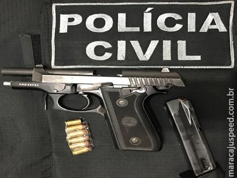 Maracaju: Polícia Civil recupera pistola calibre .380 extraviada e prende autor de posse ilegal de arma Maracaju: Polícia Civil recupera pistola calibre .380 extraviada e prende autor de posse ilegal de arma