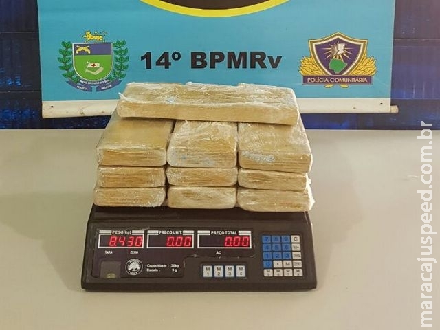 BOP PRE Vista Alegre prende homem em flagrante transportando cerca de 8,4 kg de maconha em ônibus