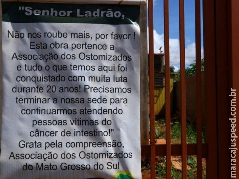 Cansada de furtos, associação apela pedindo compreensão aos ladrões Cansada de furtos, associação apela pedindo compreensão aos ladrões