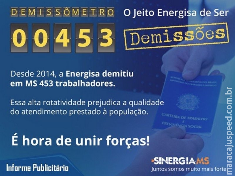 Energisa demite 453 trabalhadores em MS desde 2014