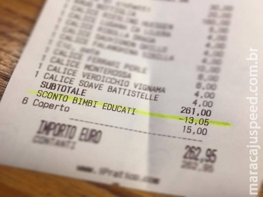 Restaurante italiano dá desconto em conta por Restaurante italiano dá desconto em conta por