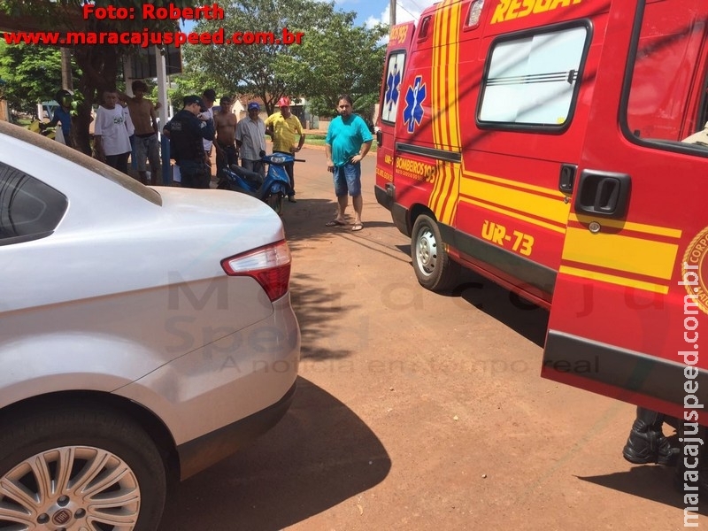 Maracaju: acidente colisão entre motocicleta e veículo na Av. Marechal Floriano Peixoto Maracaju: acidente colisão entre motocicleta e veículo na Av. Marechal Floriano Peixoto