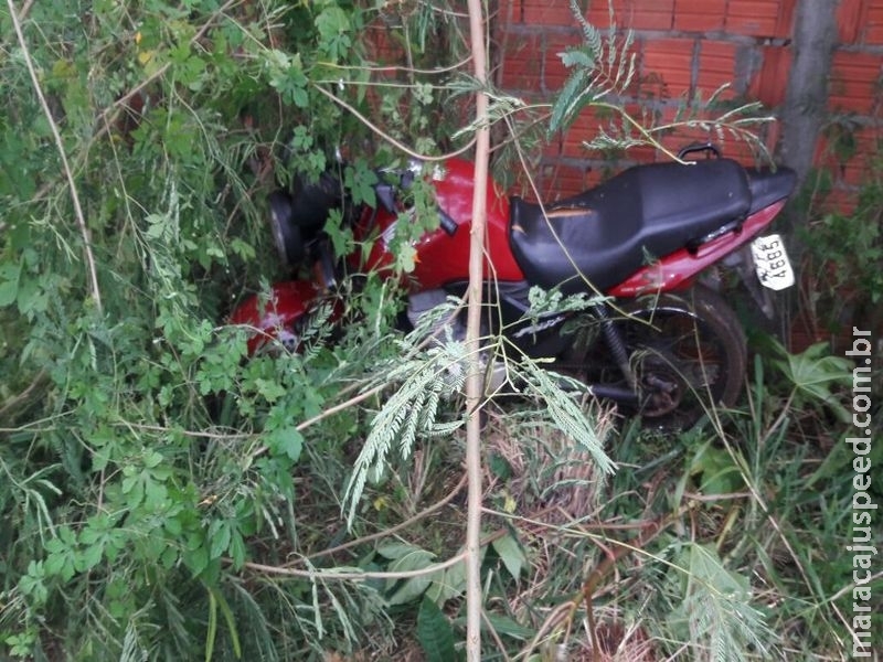 Maracaju: Polícia Militar recupera motocicleta próximo a linha férrea que havia sido furtada