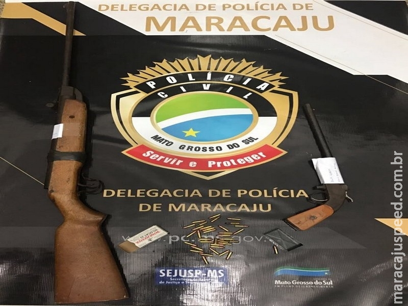 Polícia Civil de Maracaju apreende armas e munições em Assentamento de Sidrolândia