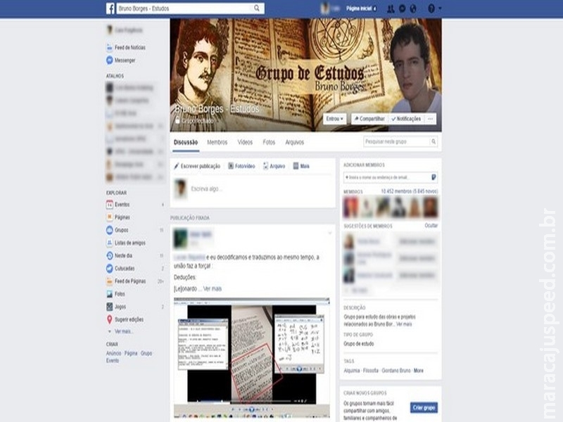 Com 10,4 mil membros, grupo no Facebook tenta decodificar livros de jovem desaparecido no AC Com 10,4 mil membros, grupo no Facebook tenta decodificar livros de jovem desaparecido no AC