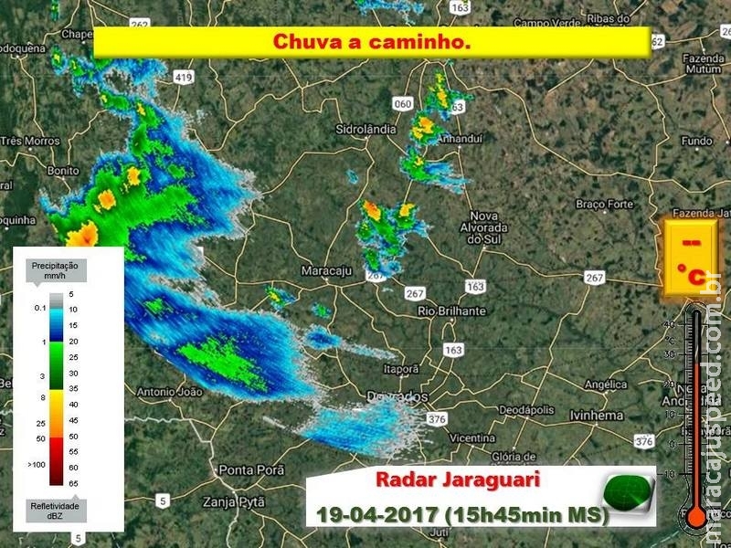 Defesa Civil de Maracaju informa que chuva está chegando