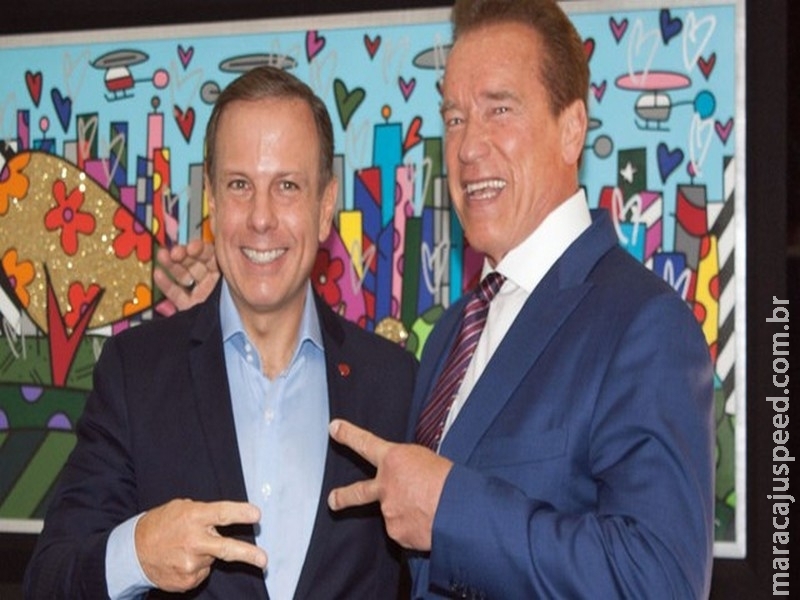 Doria se reúne com Arnold Schwarzenegger em SP Doria se reúne com Arnold Schwarzenegger em SP