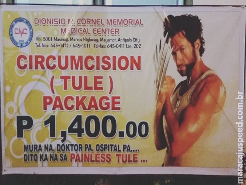 Foto de clínica que usa Wolverine como garoto-propaganda de circuncisão viraliza