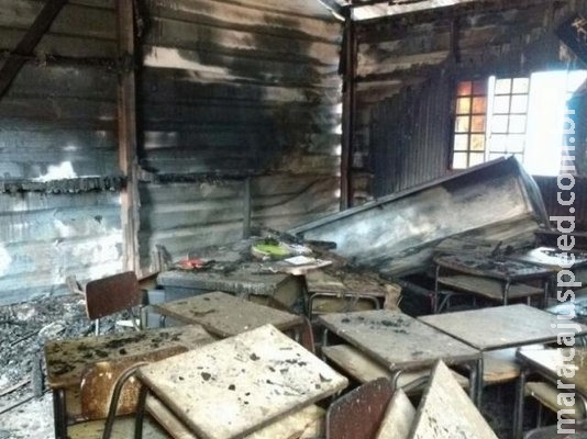 Aluno de 9 anos é suspeito de incendiar escola