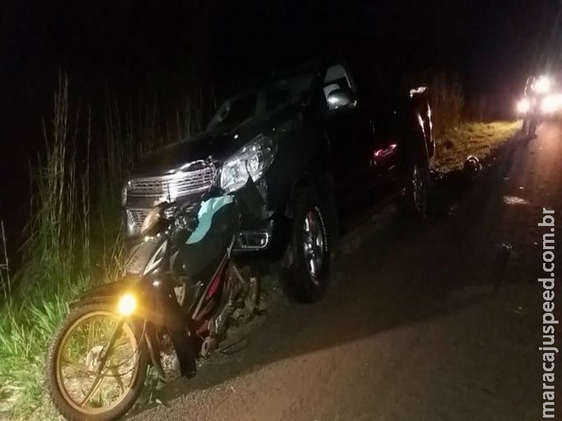 Casal com criança em moto é atropelado na BR-463; mulher morre