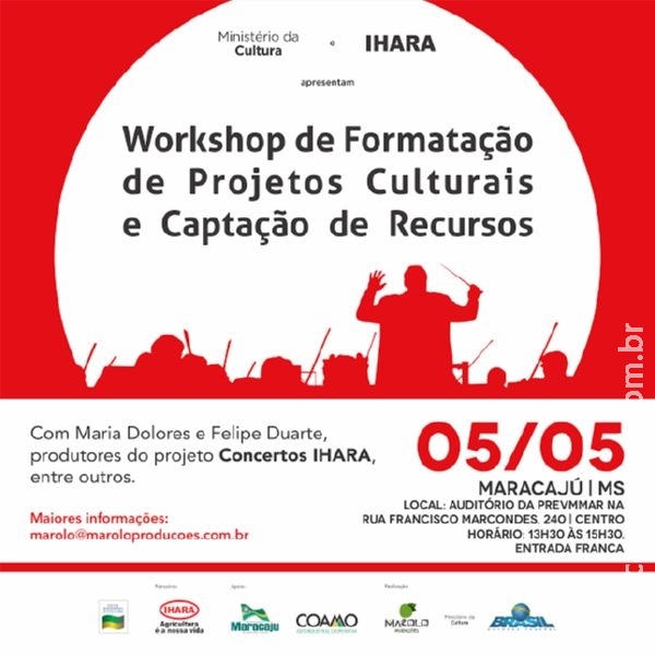 "Concertos IHARA” leva workshop sobre formatação de projetos culturais a Maracaju