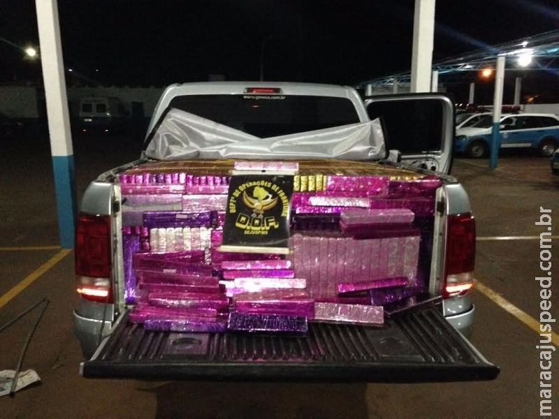 DOF recupera camionete furtada carregada com quase uma tonelada e meia de droga