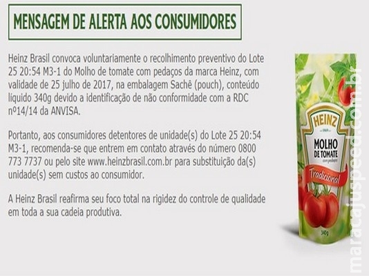 Heinz faz recall molho de tomate por fragmentos de pelo de roedor