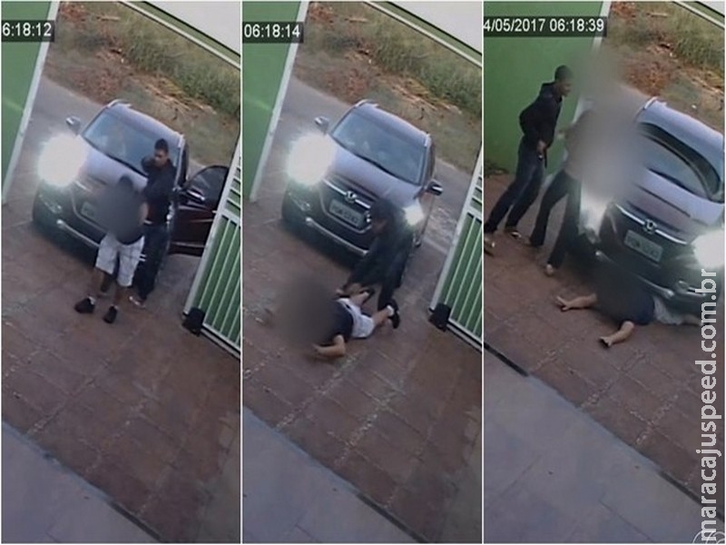 Homem é atropelado pelo próprio carro ao ser rendido com a família por assaltantes