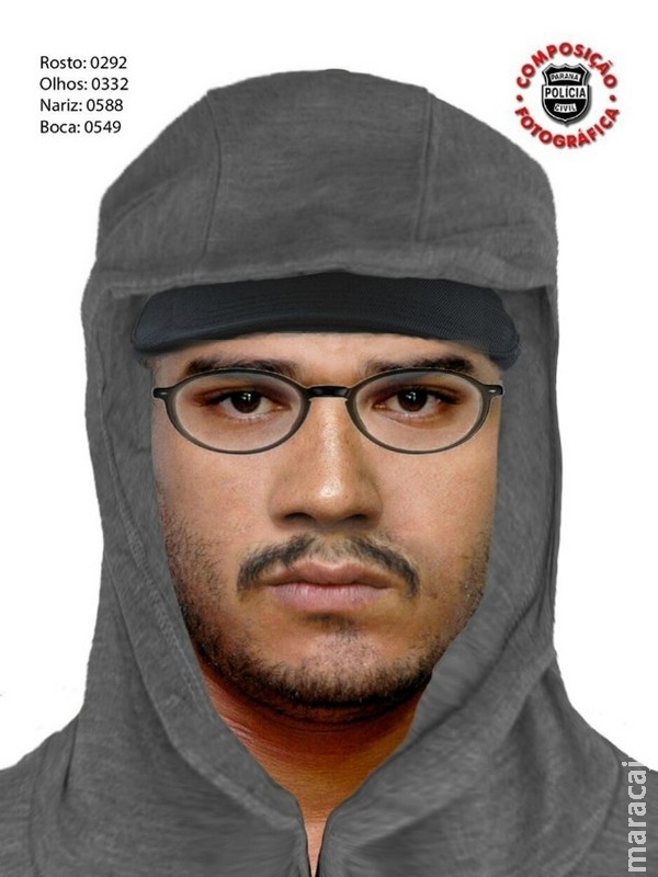 Polícia Civil divulga retrato falado de suspeito de jogar ácido em homossexual