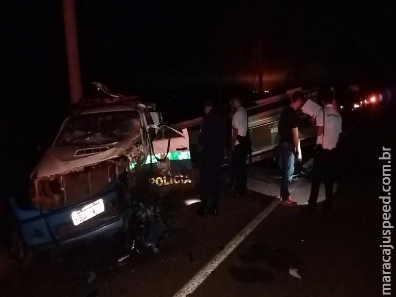 Rapaz de 22 anos morre e 4 policiais ficam feridos em colisão na MS-376