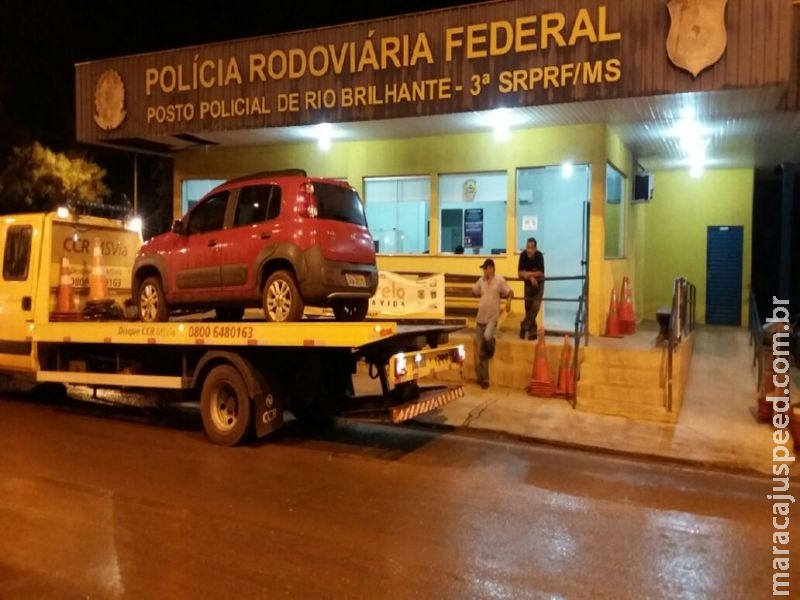 Rio Brilhante: PRF recupera veículo com placas frias de Brasília/DF