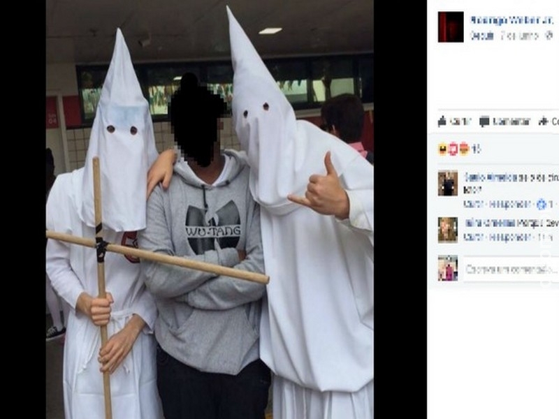 Alunos de colégio particular usam roupa da Ku Klux Klan no 