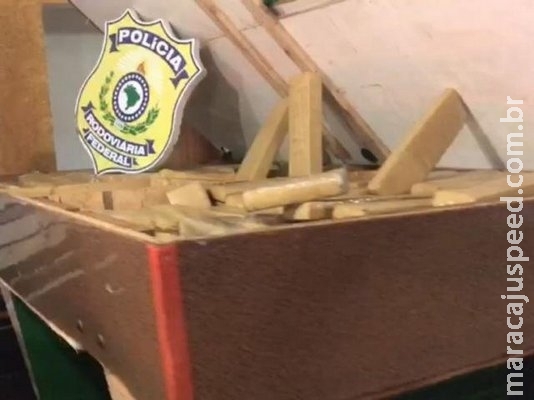 Carga de maconha escondida em mesas de bilhar é apreendida pela PRF