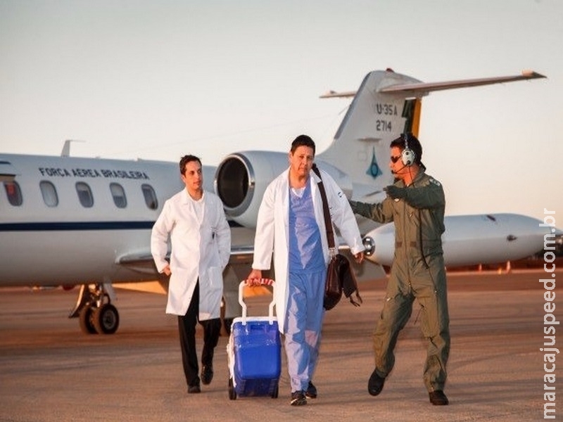 Em um ano, FAB transporta 275 órgãos para transplante Em um ano, FAB transporta 275 órgãos para transplante
