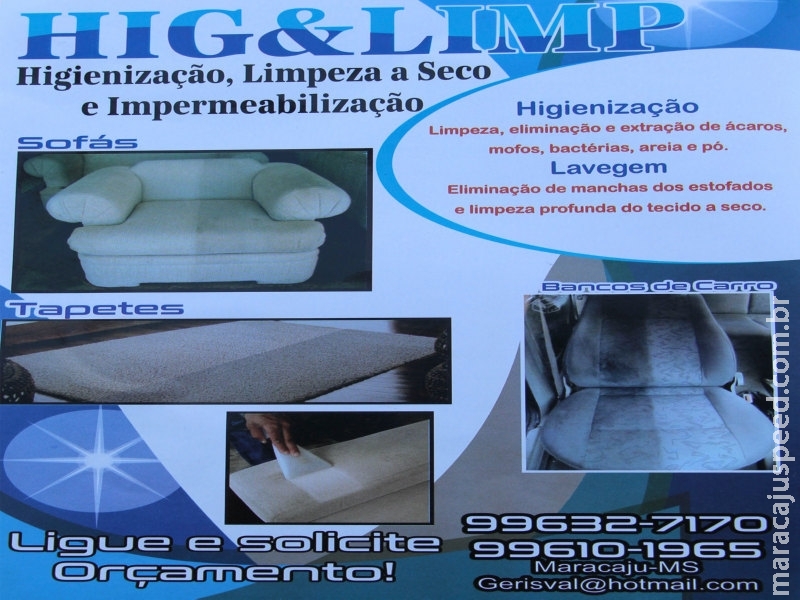 Lavagem a seco em Maracaju é na Hig&Limp Lavagem a seco em Maracaju é na Hig&Limp