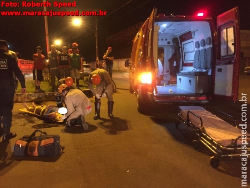 Maracaju: Colisão entre carro e bicicleta na Vila Juquita Maracaju: Colisão entre carro e bicicleta na Vila Juquita