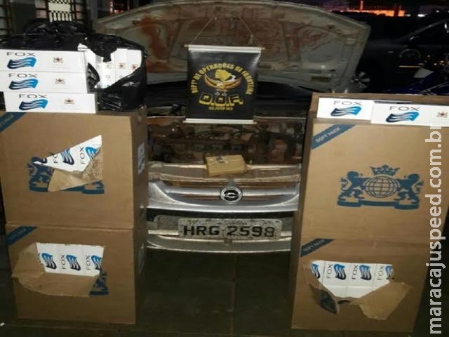 Maracaju: DOF prende casal transportando munições e cigarros do Paraguai Maracaju: DOF prende casal transportando munições e cigarros do Paraguai