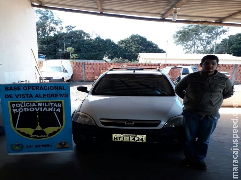 Maracaju: PRE Vista Alegre recupera veículo com queixa de roubo/furto  com placas de Dourados