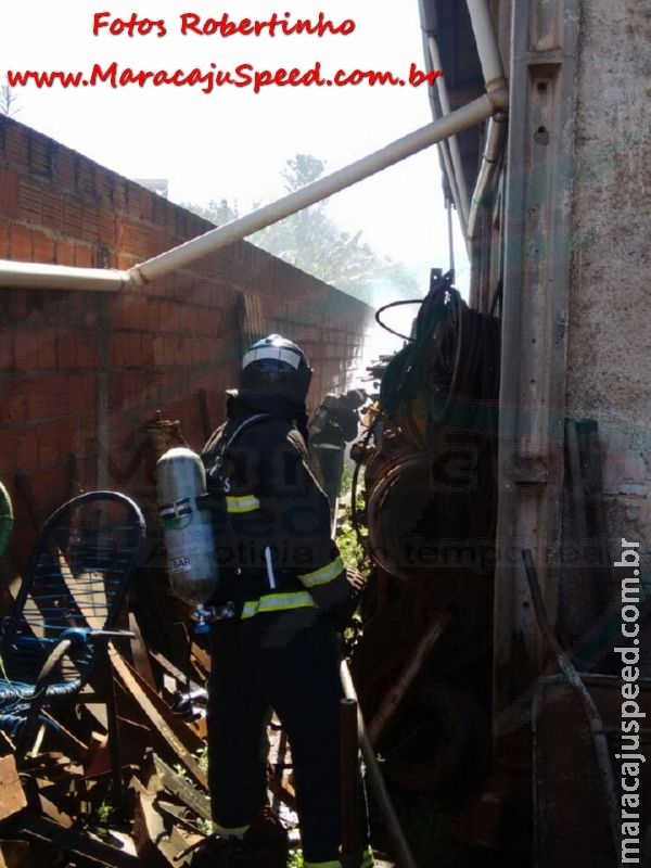 Maracaju: Bombeiros atendem ocorrência de possível incêndio em Tornearia