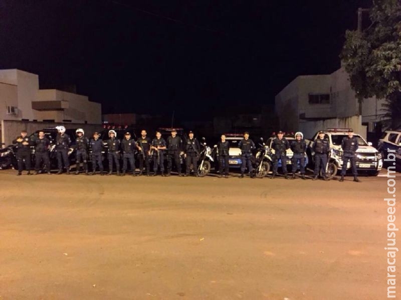 Polícia Militar de Maracaju realiza Operação Urbanas com apoio do 13º SGBM e Polícia Civil
