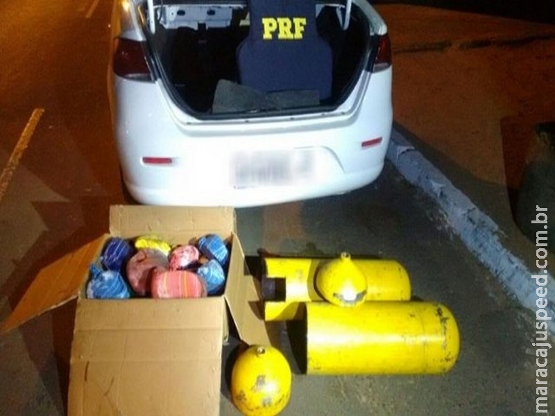 Quase 30 kg de cocaína são apreendidos em cilindros de gás veicular na BR-262