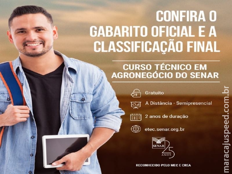 Sindicato Rural divulga lista de aprovados no Curso Técnico em Agronegócio no polo Maracaju