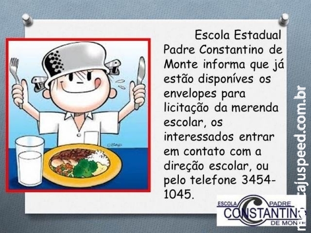 Aviso de Licitação Escola Estadual Padre Constantino de Monte - Maracaju Aviso de Licitação Escola Estadual Padre Constantino de Monte - Maracaju